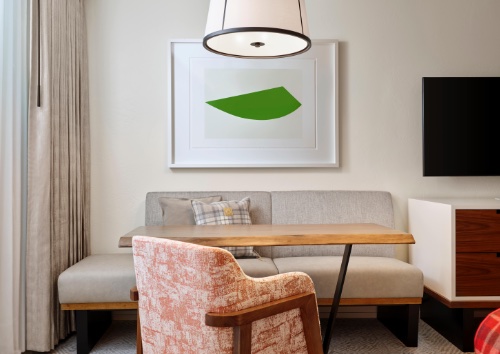 A guest room at The Limelight Hotel Aspen